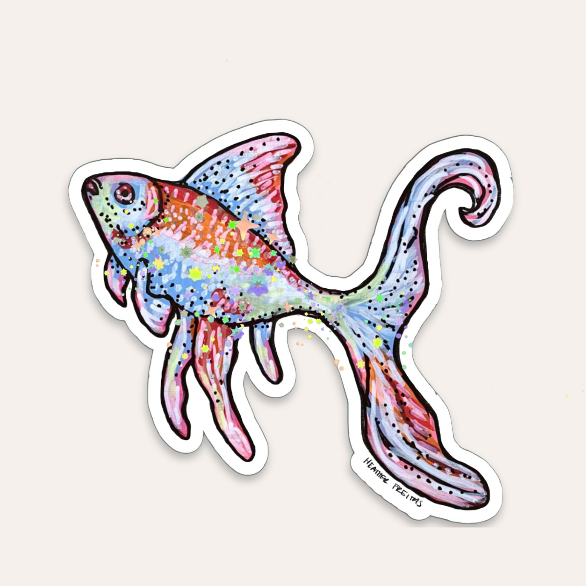 Long Fin Goldfish Sticker