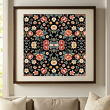 Moody Vintage Floral Silk Charmeuse Scarf