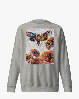 Death Moth Unisex Premium Sweatshirt - Heather Freitas - fine art home deccor