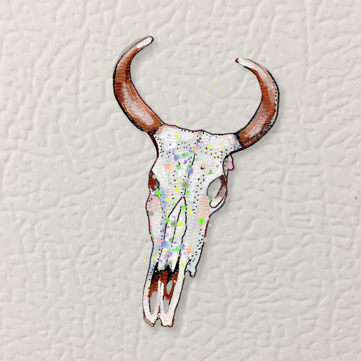 Hanging Cow Skull Magnet ( Die-Cut )