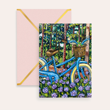 Blue Bike Fine Art Greeting Card