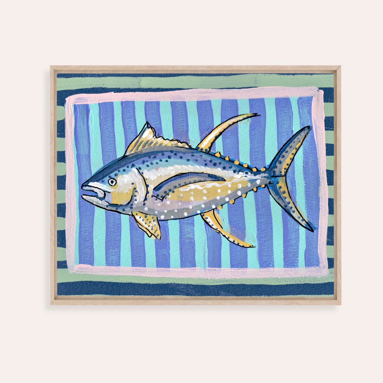 Blue Fin Tuna Framed Fine Art Canvas Print