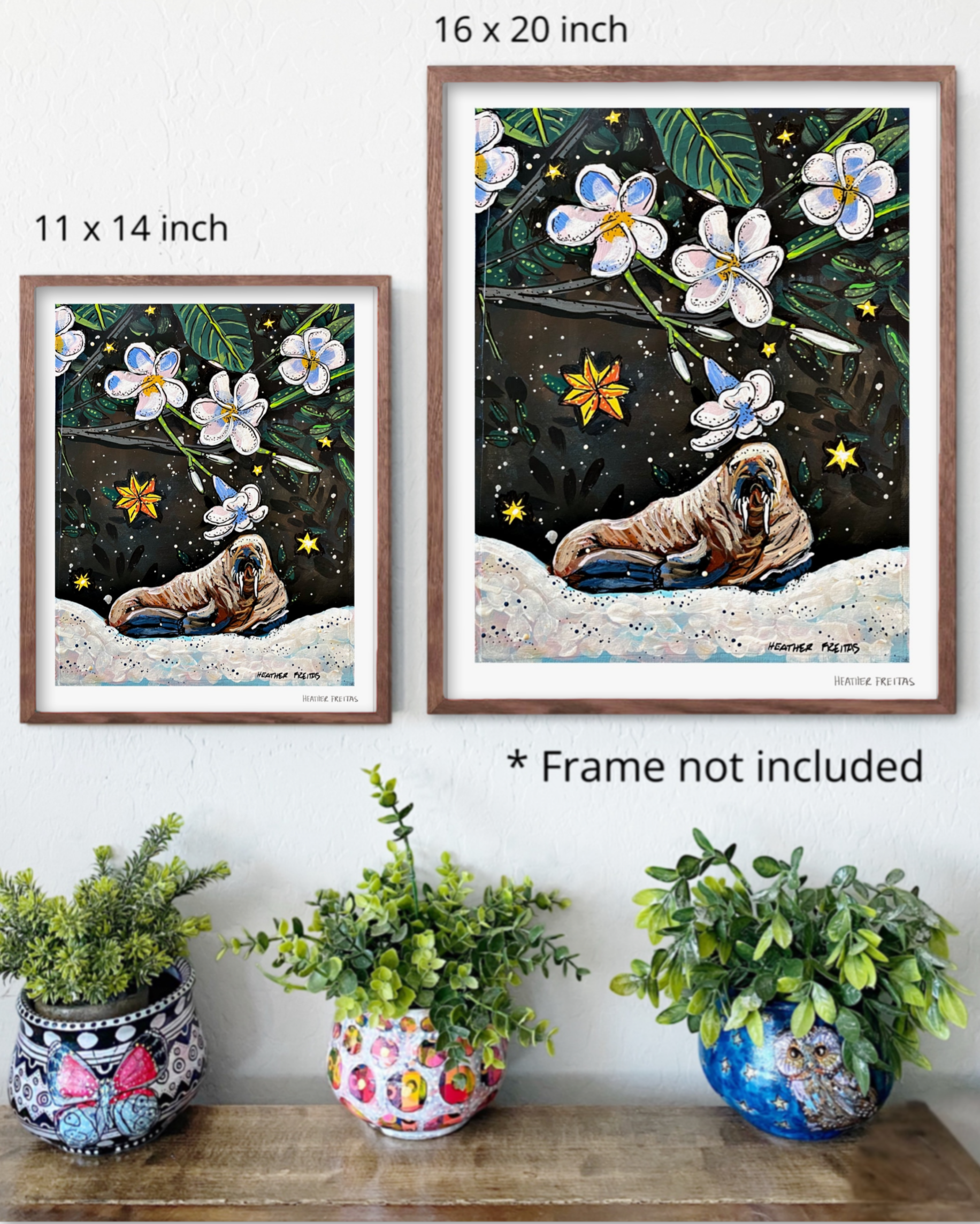 Plumeria Walrus Fine Art Print