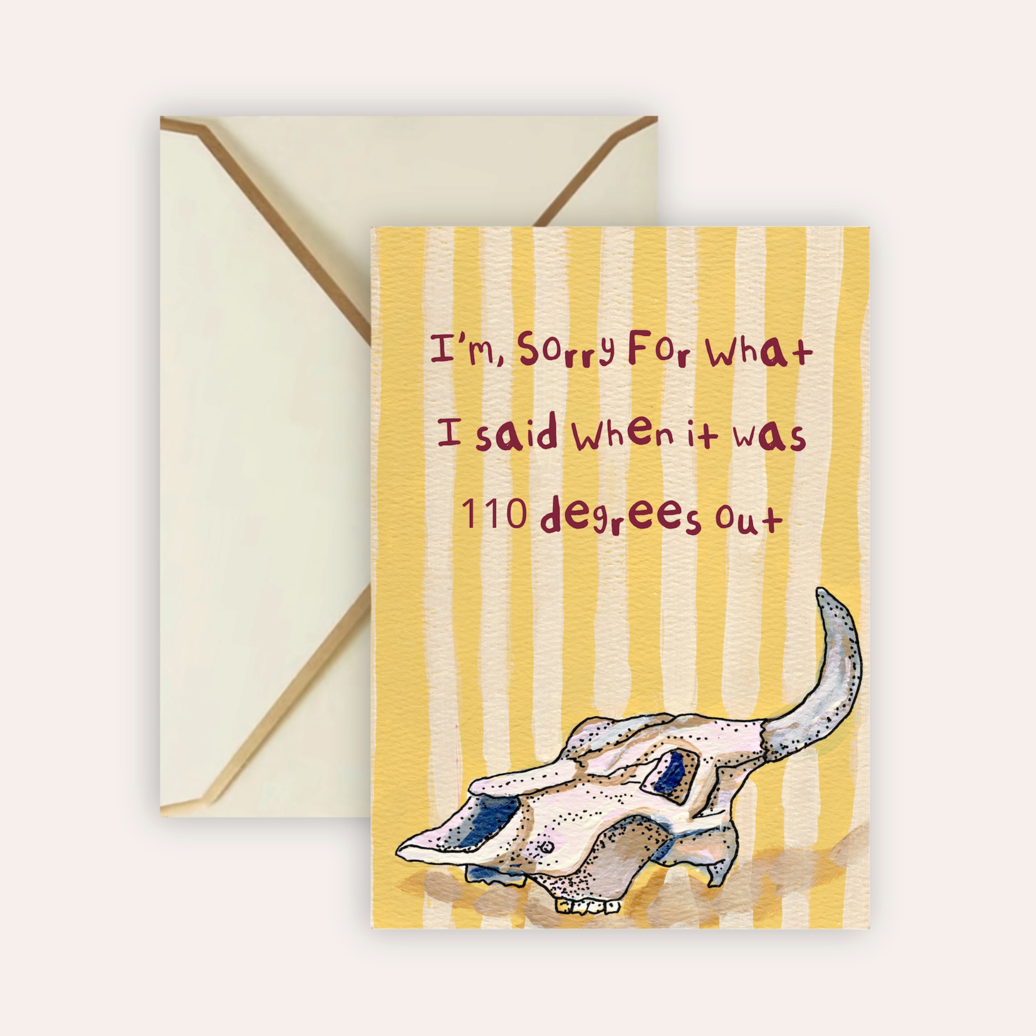 110 degrees Fine Art Greeting Card