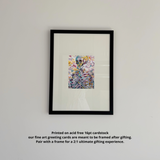 Pastel Skeleton Fine Art Greeting Card