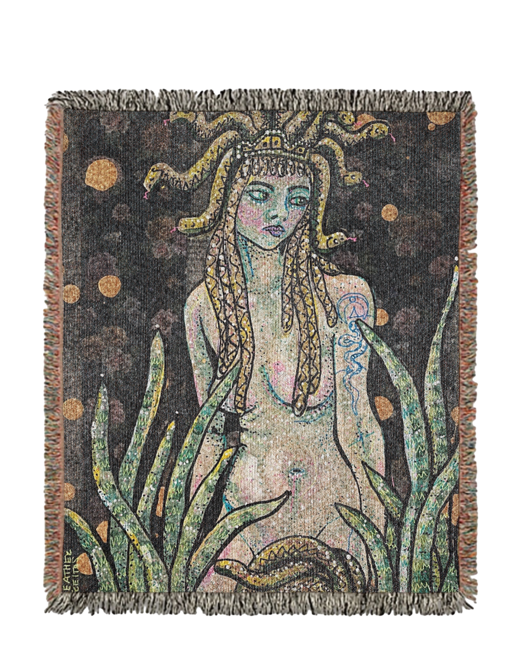 Medusa Woven Blanket Tapestry