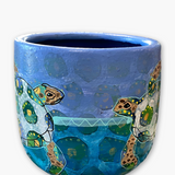 Sea Turtles 6 inch Hand Painted Planter