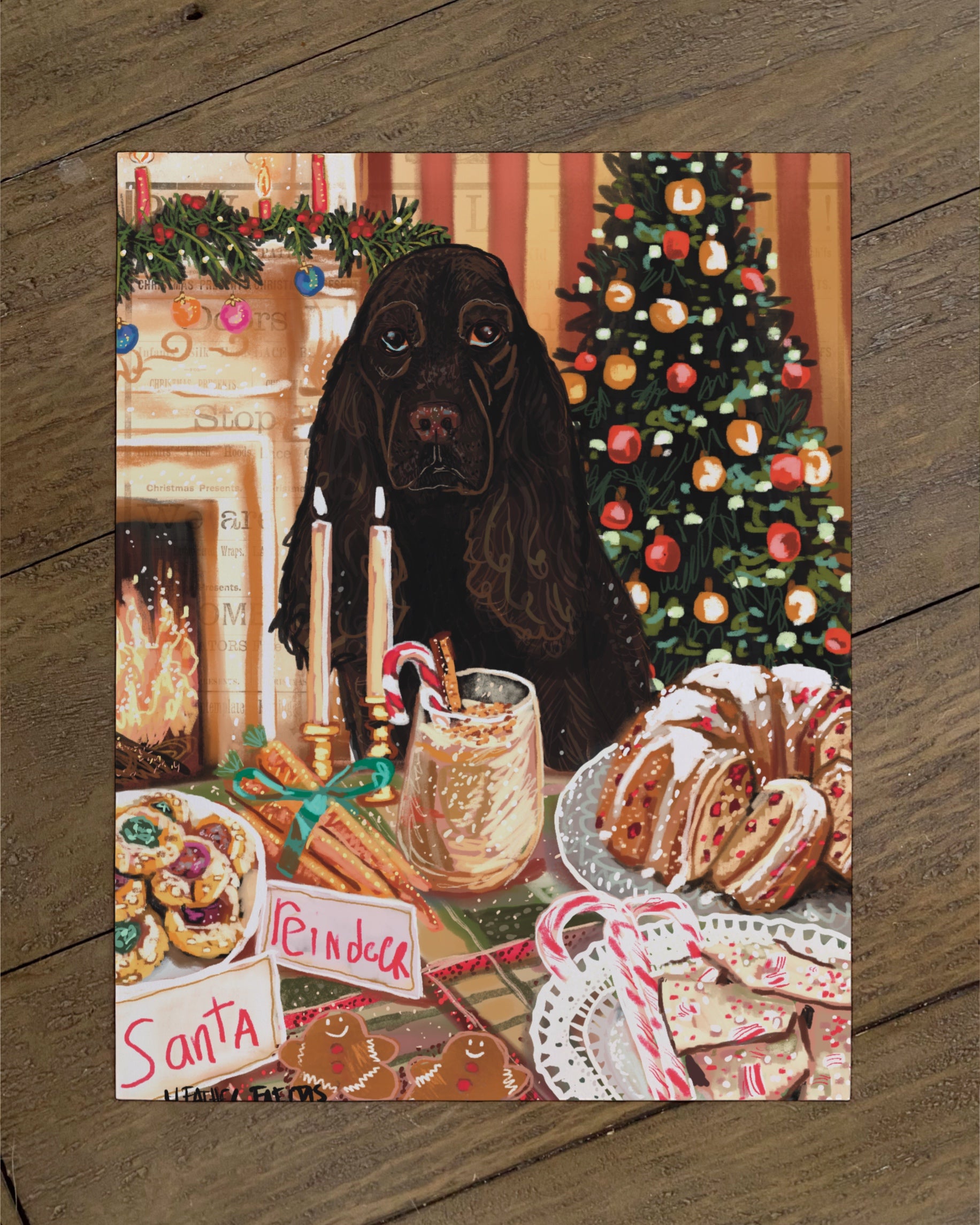 Cocker Spaniel - Build Your Own Dining Dog Paper Print