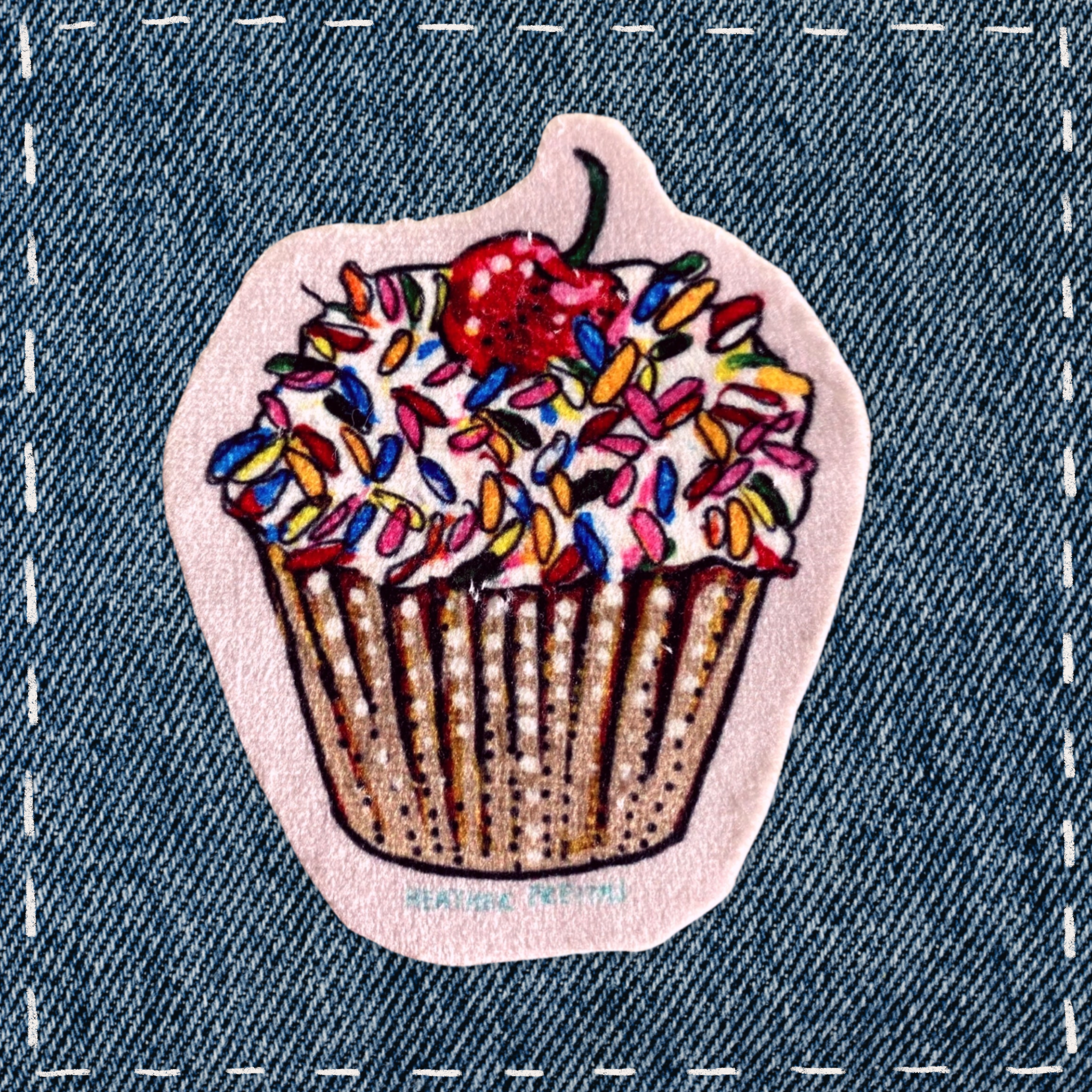 Cupcake - Sew On Velveteen Patch