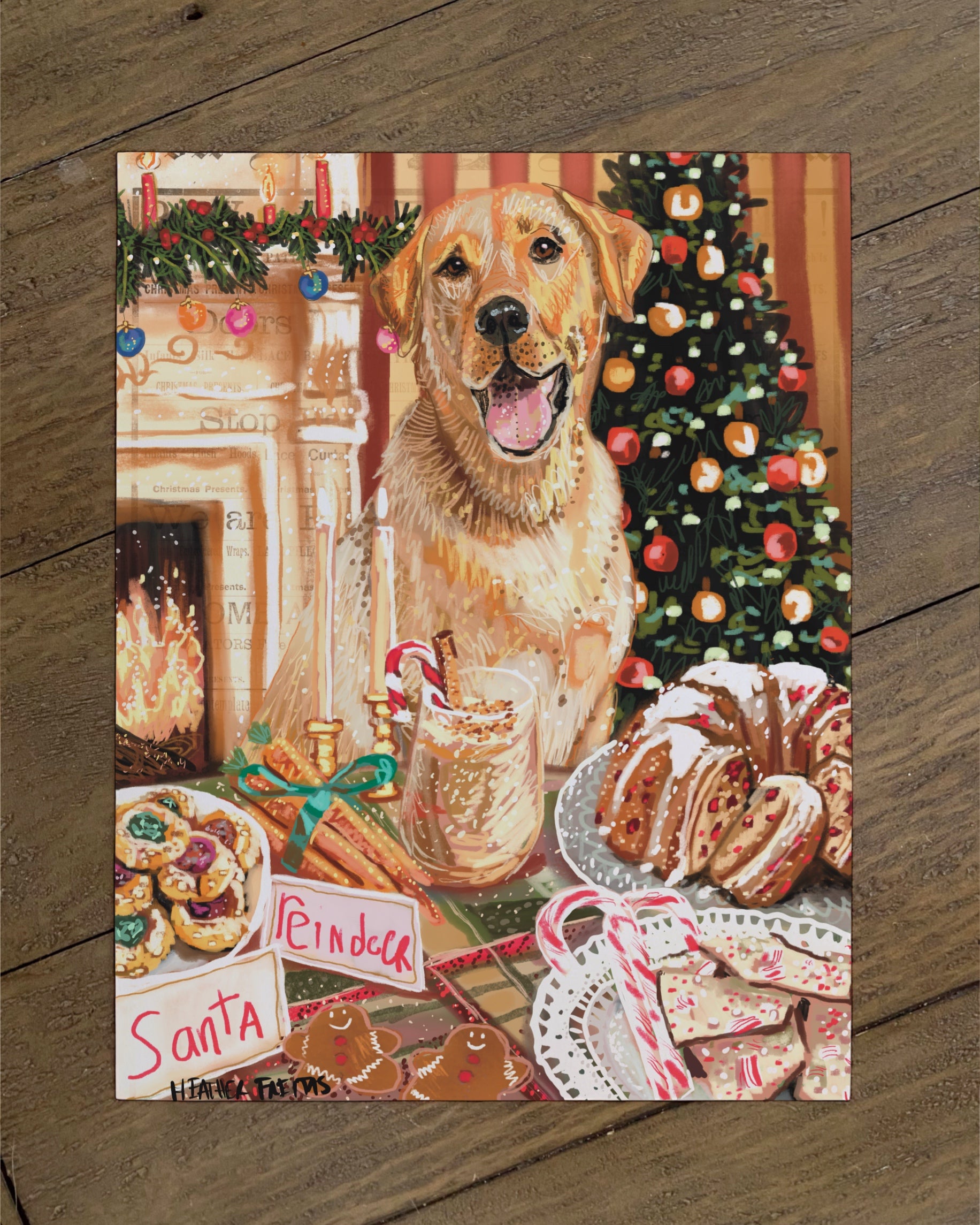 Labrador - Build Your Own Dining Dog Paper Print