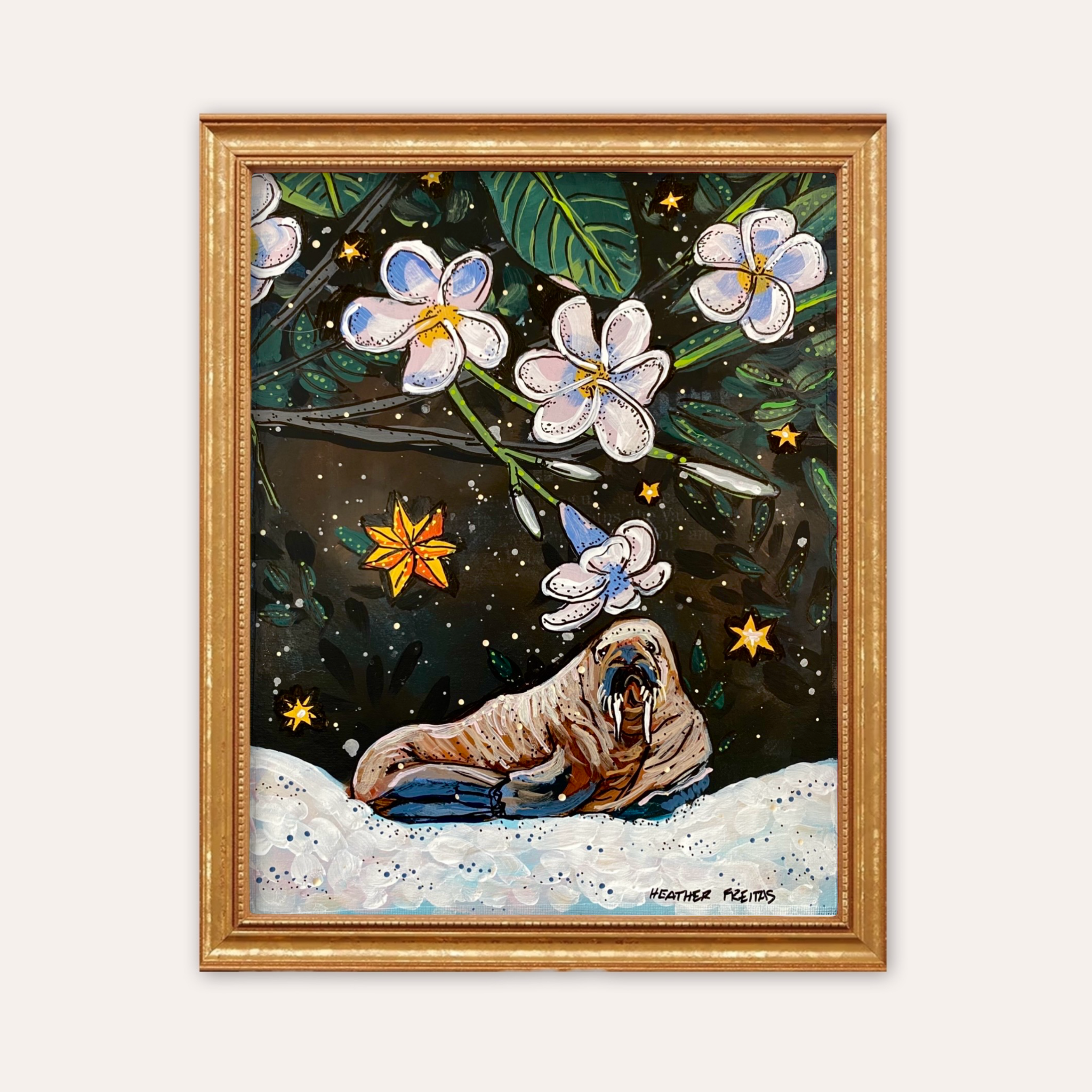 Plumeria Walrus ( Original Painting )