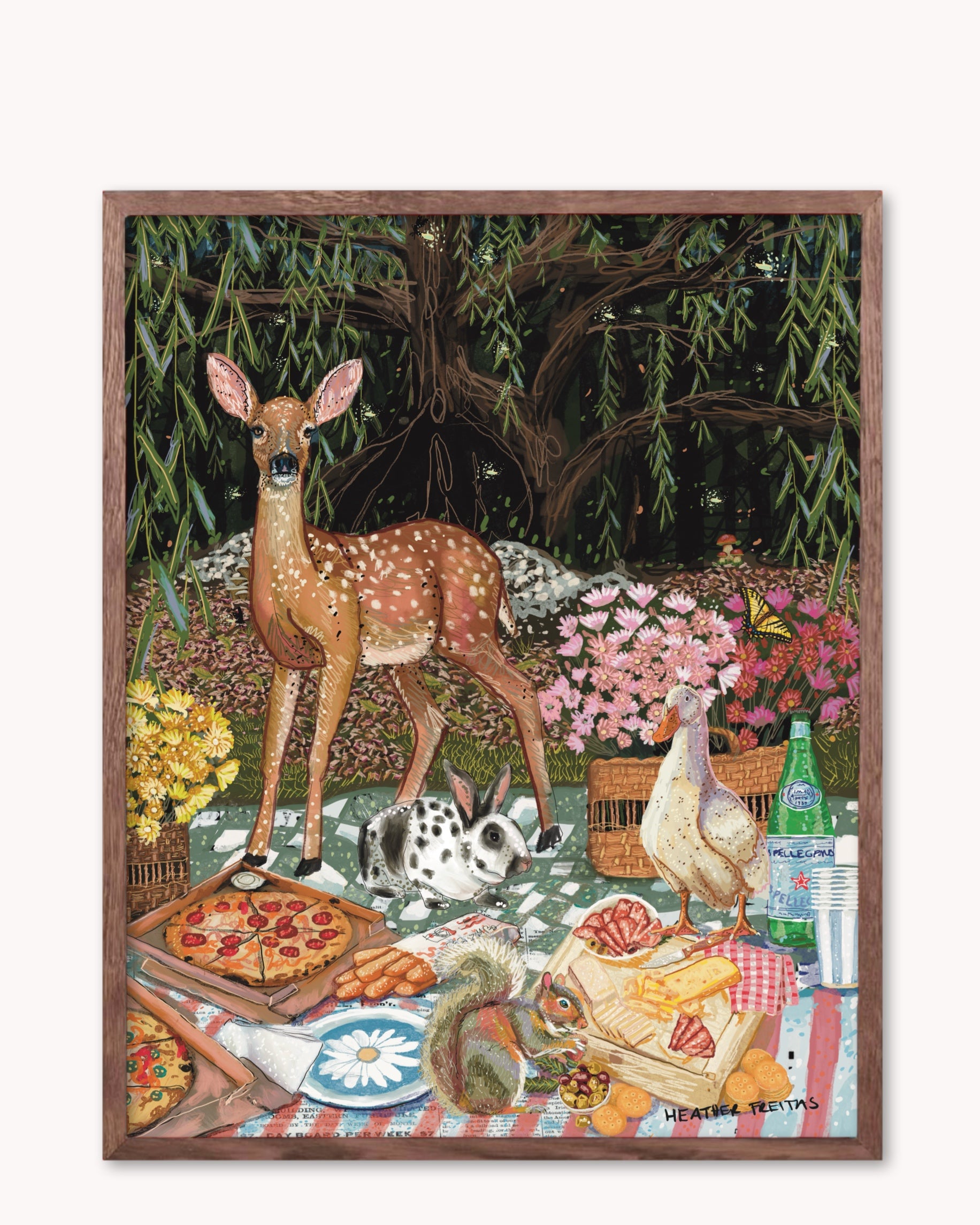 Woodland Creatures Magical Picnic - Limited Edition Print