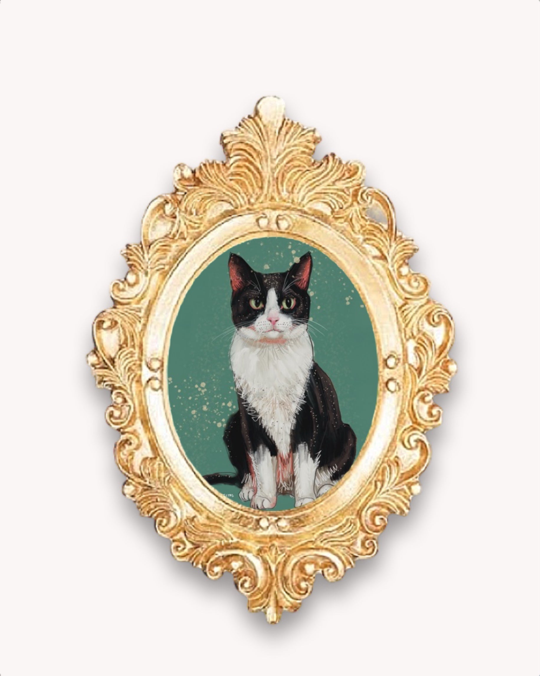 Tux Cat House Framed Magnet ( Small )