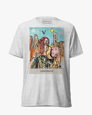 Hierophant Tarot Unisex Short Sleeve T-shirt - Heather Freitas - fine art home deccor