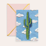 Saguaro Clouds Fine Art Greeting Card