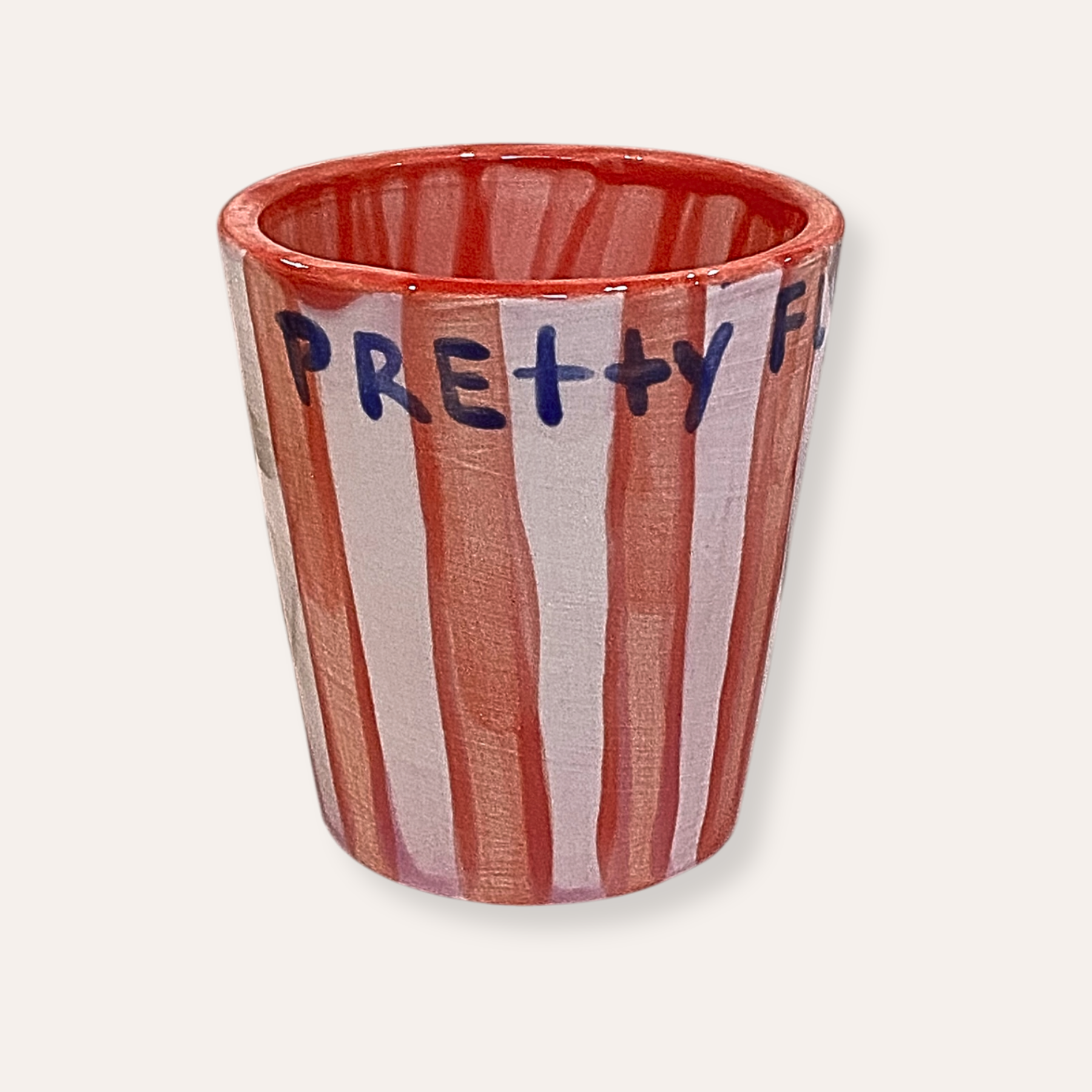 Pretty Fly For A Cacti Hand Painted Ceramic Shot Glass