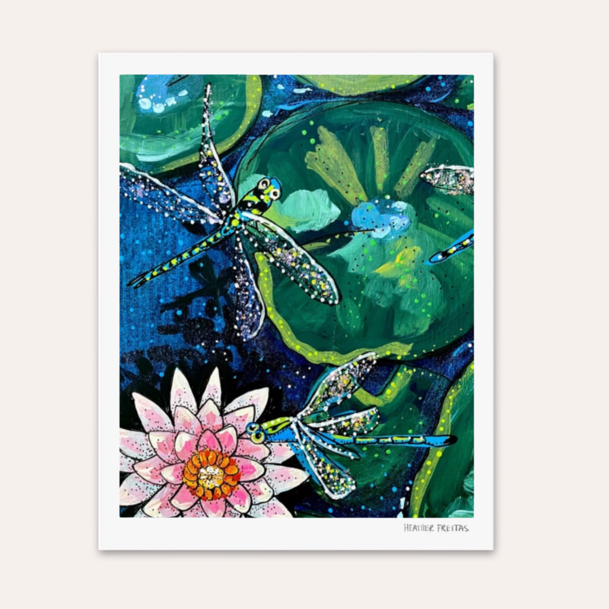 Dragonfly Lily Fine Art Print