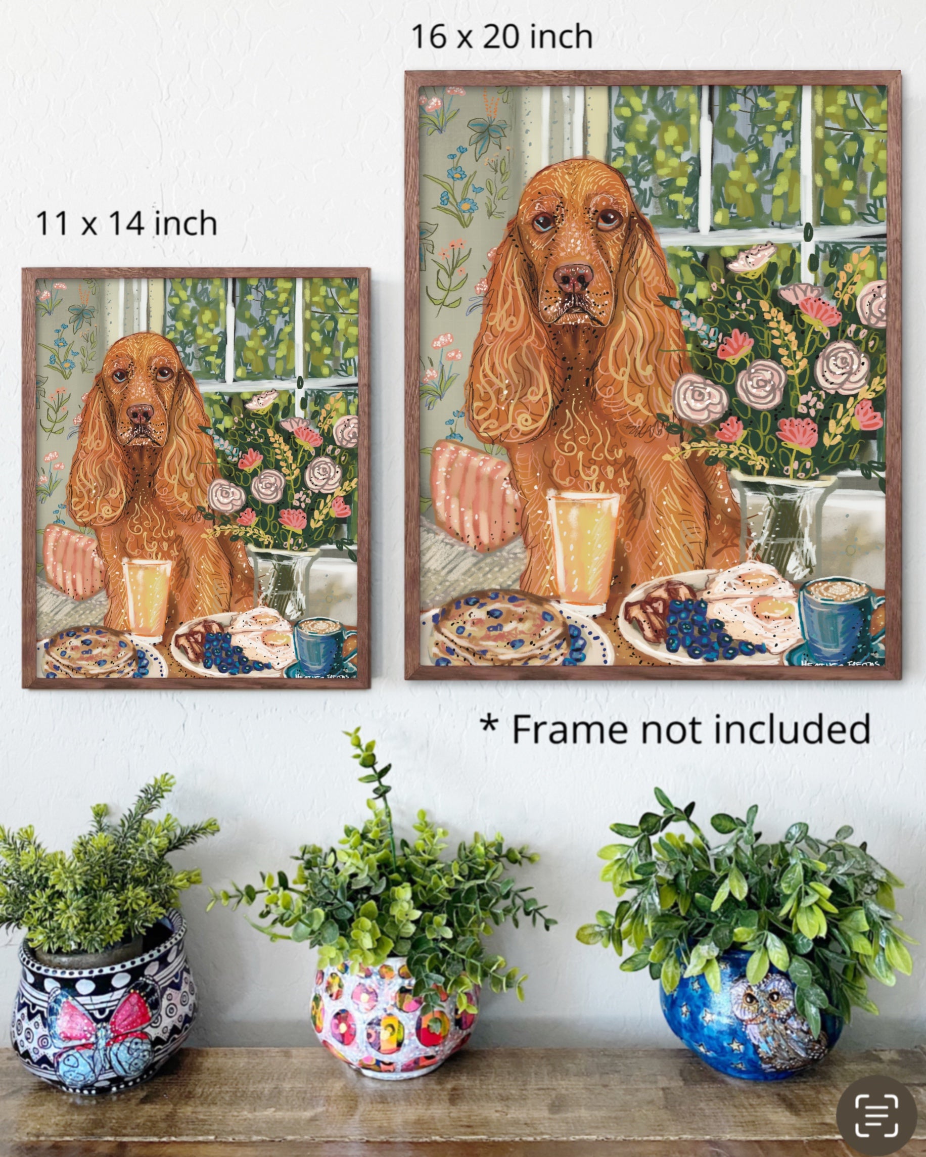 Cocker Spaniel - Build Your Own Dining Dog Paper Print