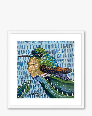 Aloe Hummingbird Framed & Mounted Print - Heather Freitas - fine art home deccor