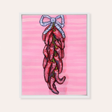 Dried Chili's Framed Fine Art Canvas Print