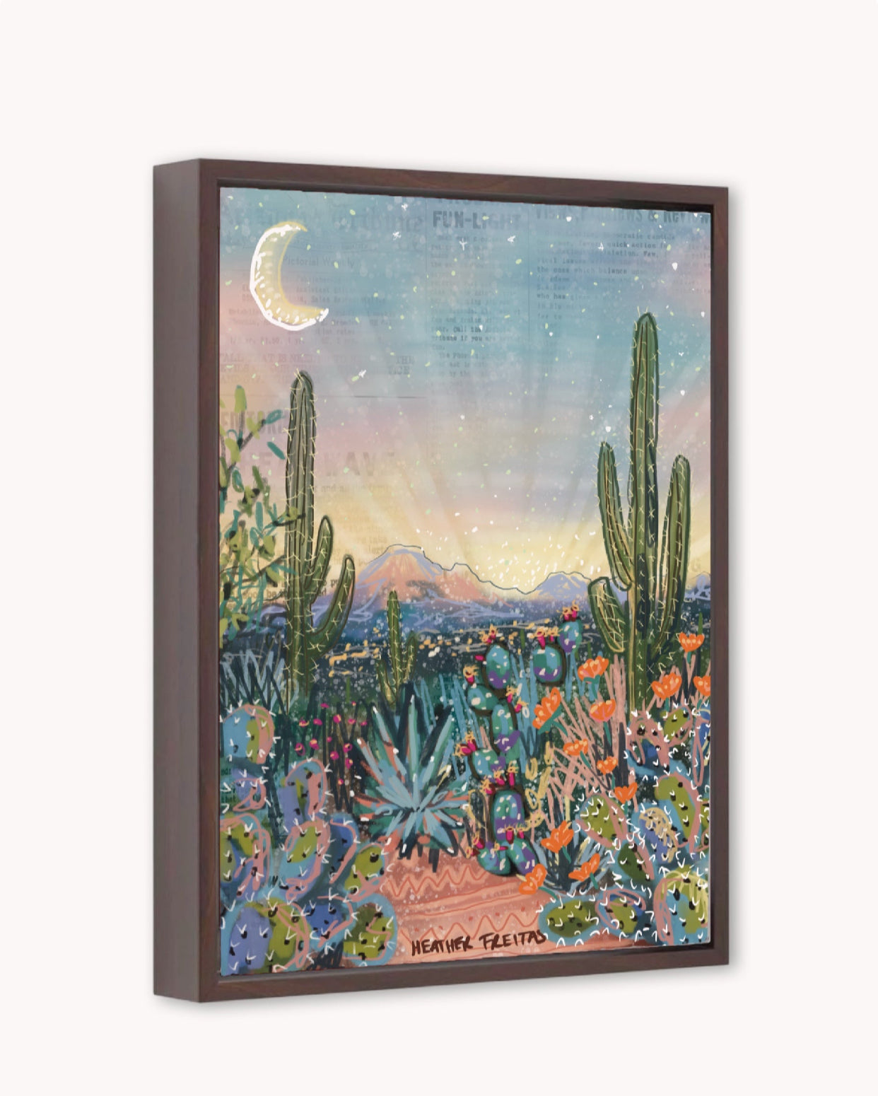 Sunbeams Framed Canvas Print