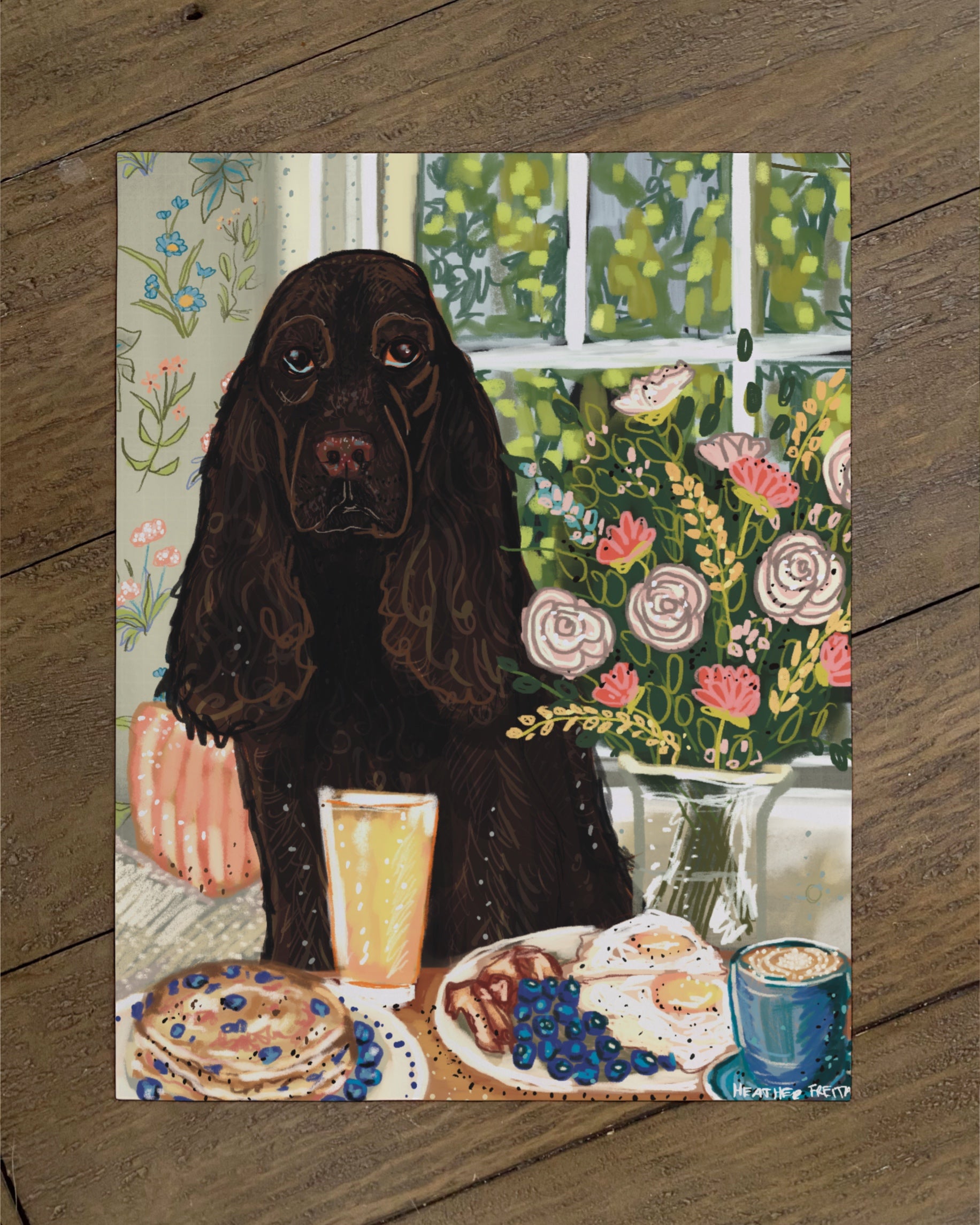 Cocker Spaniel - Build Your Own Dining Dog Paper Print