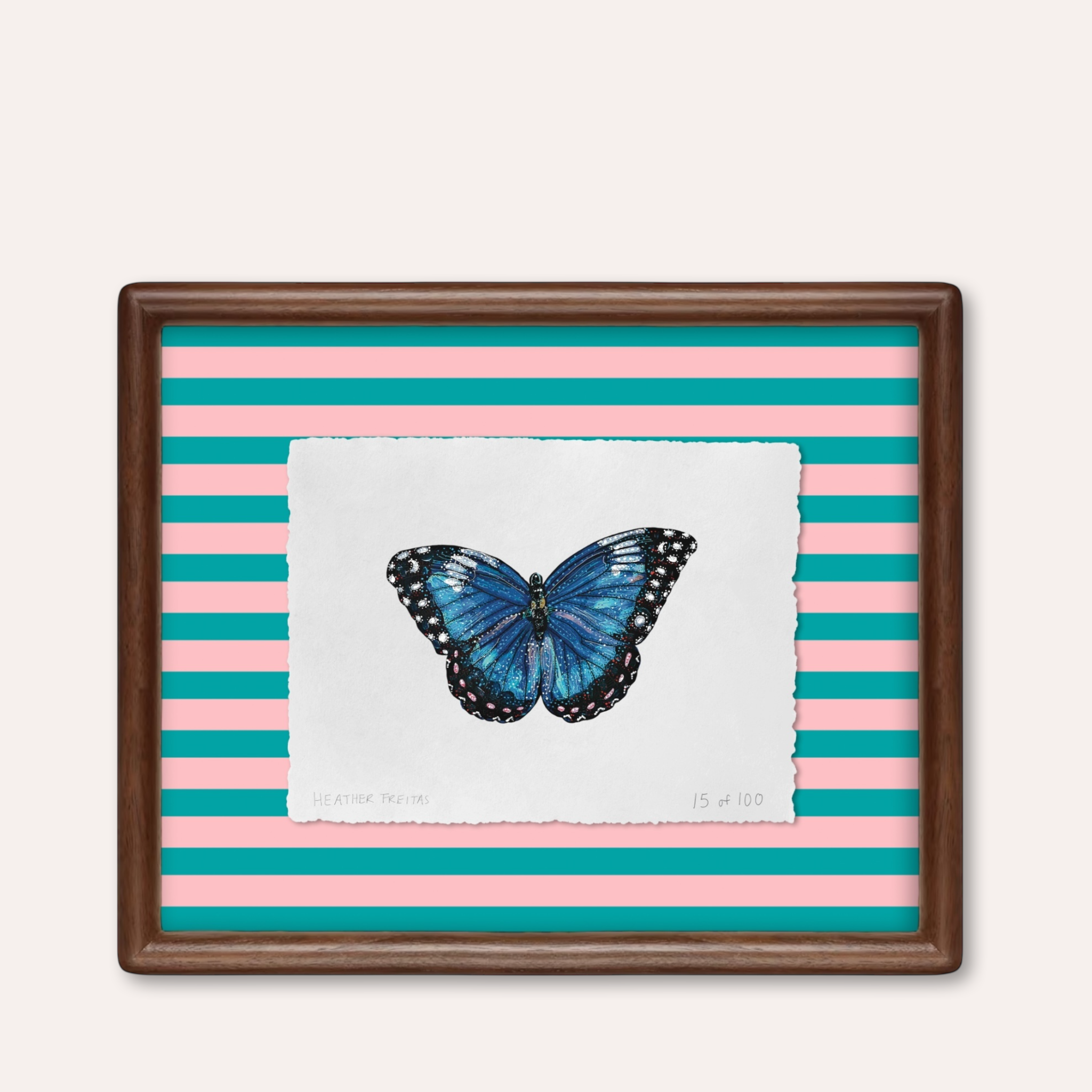 Blue Butterfly Limited Edition Framed Print