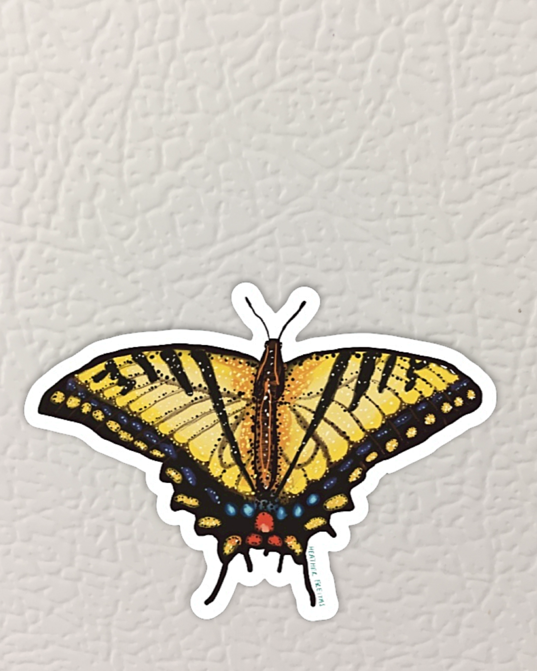 Yellow Swallowtail Butterfly Magnet ( Die-Cut )