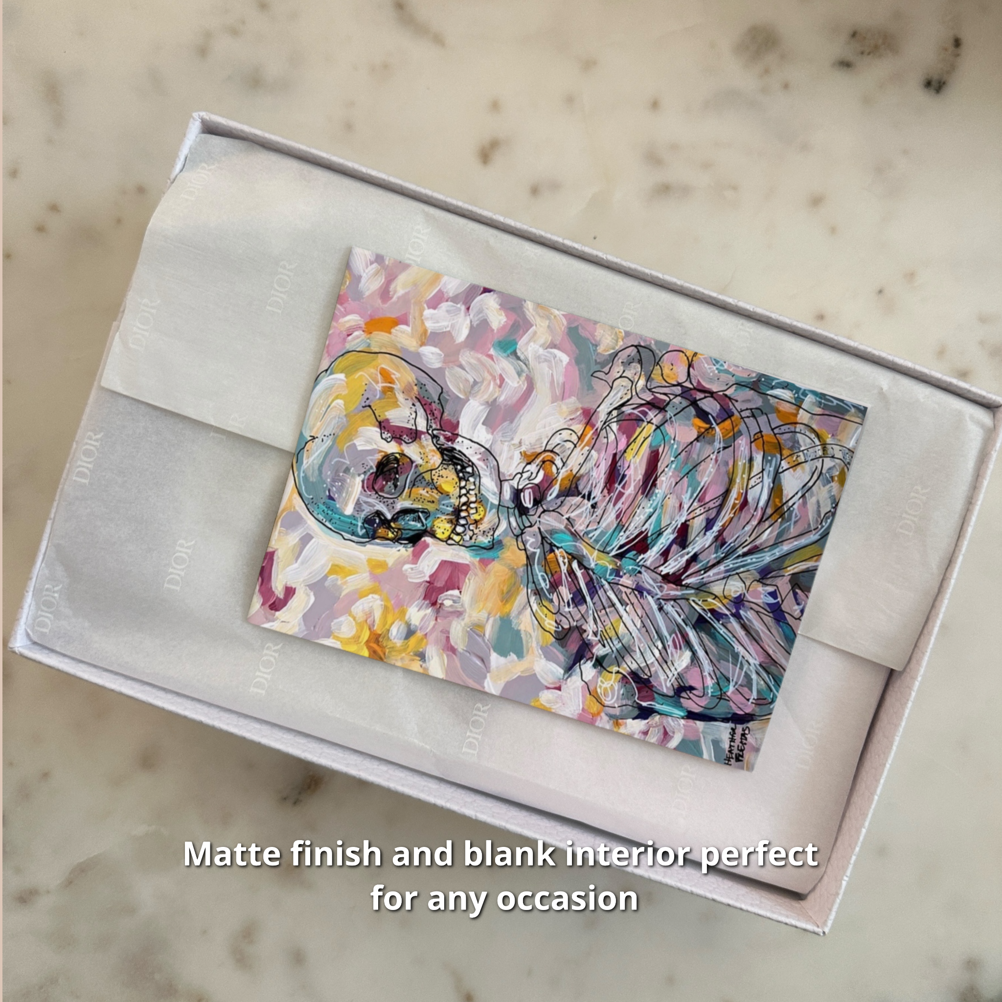 Pastel Skeleton - Greeting Card / Fine Art Print