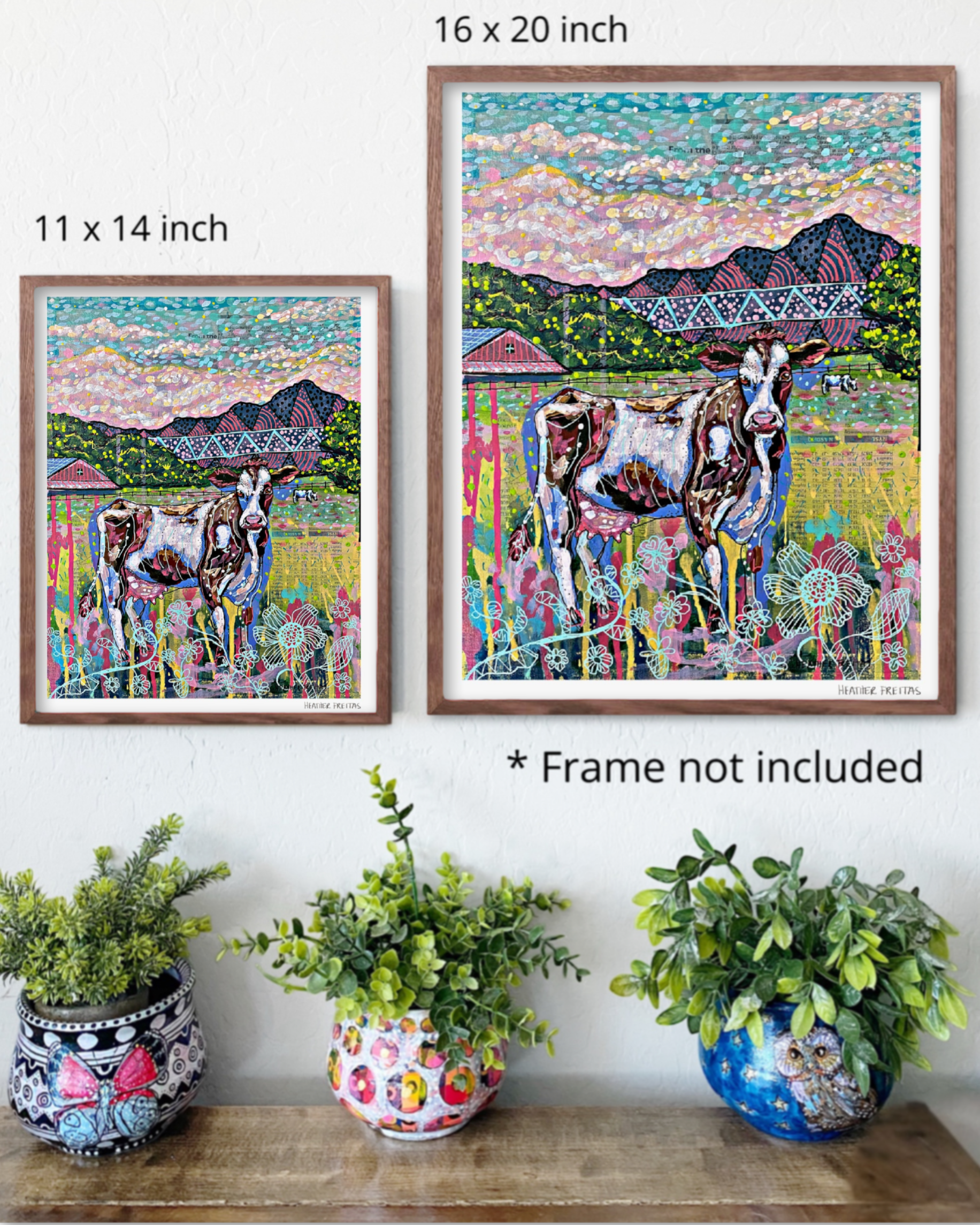 Cows On The Farm Fine Art Print