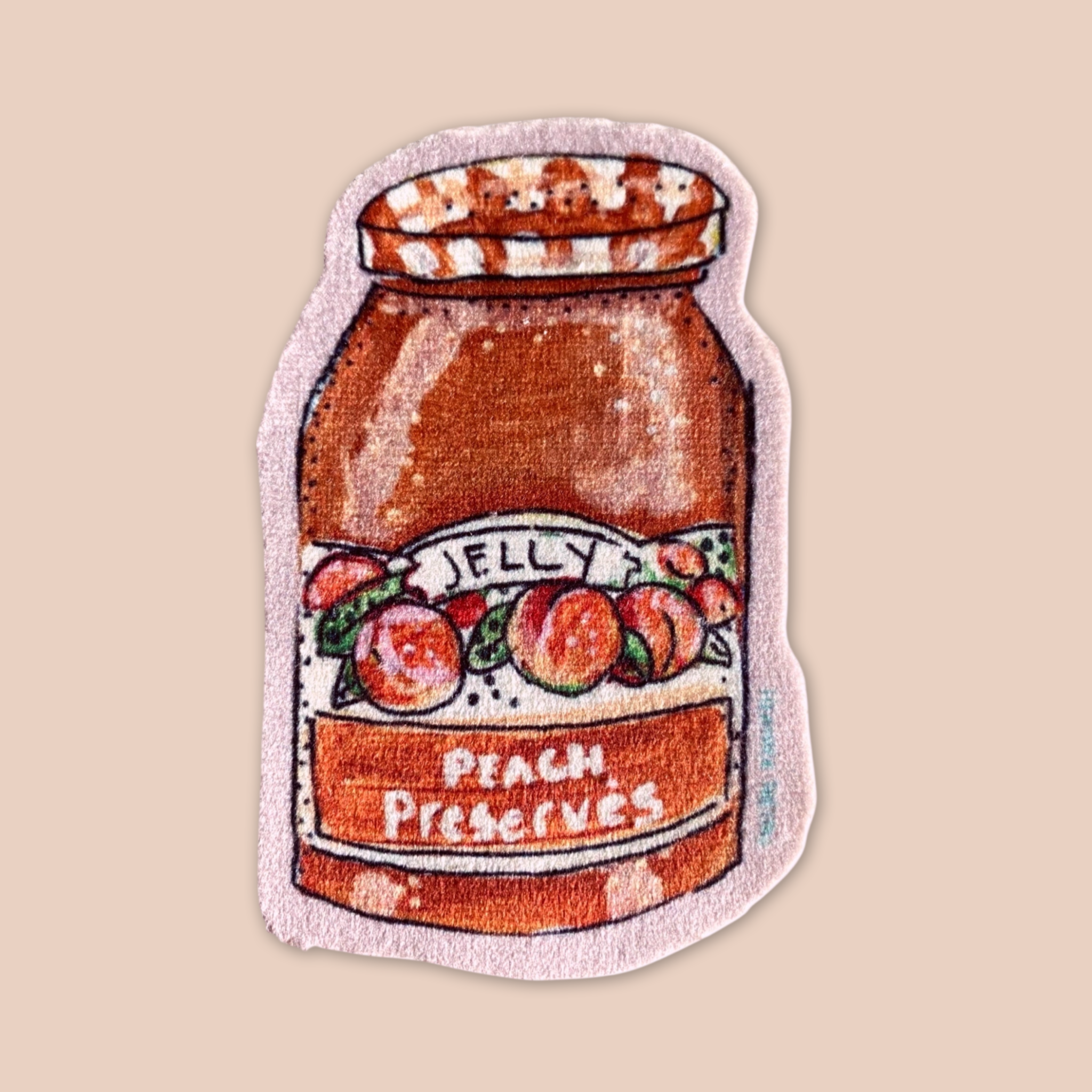 Peach Preserves - Sew On Velveteen Patch
