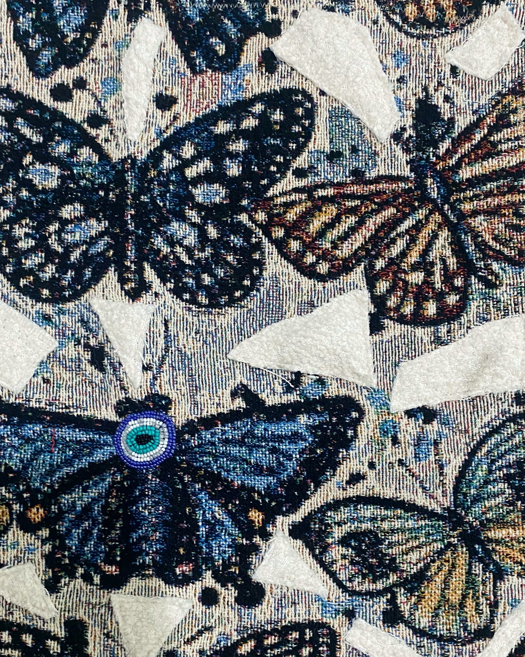 Cascades Butterly Species ( Fine Art Tapestry With Beaded Accent ) - Heather Freitas - fine art home deccor