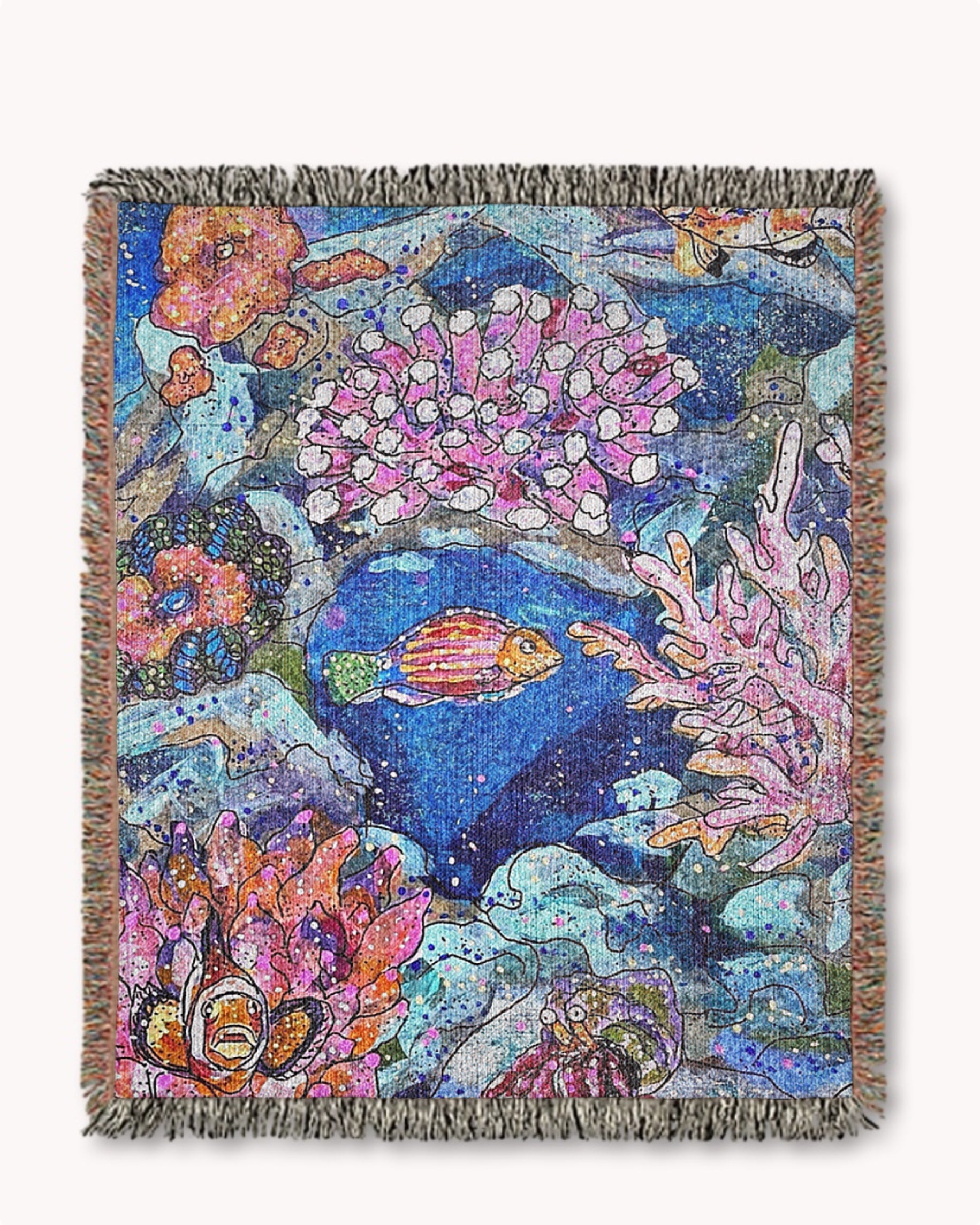 A Saltwater Story Woven Blanket