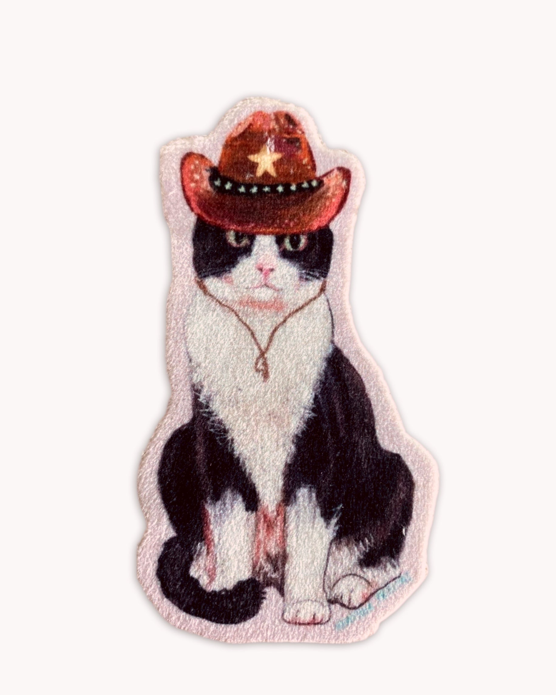 Cowboy Cat - Sew On Velveteen Patch