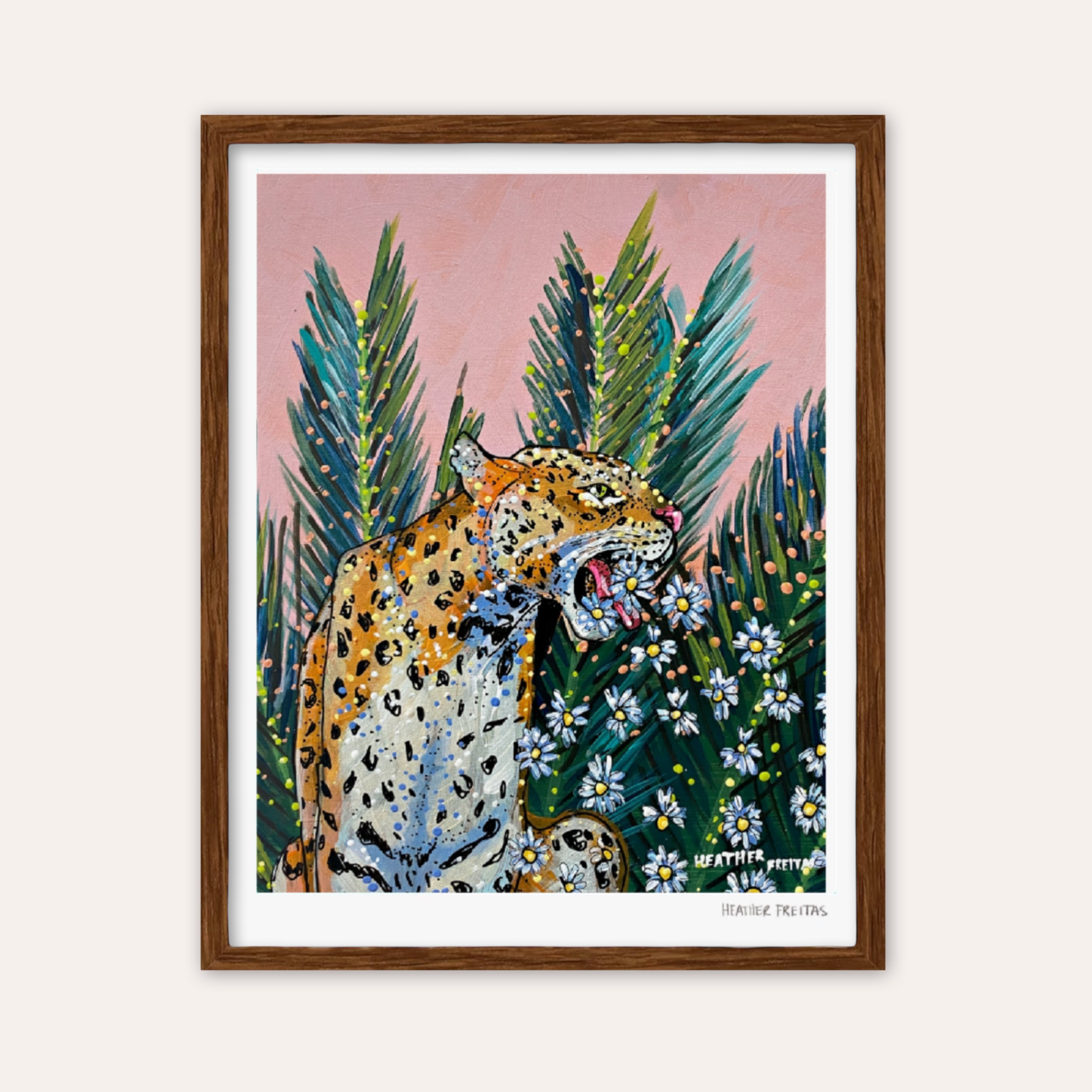 Jaguar Daisy Fine Art Print