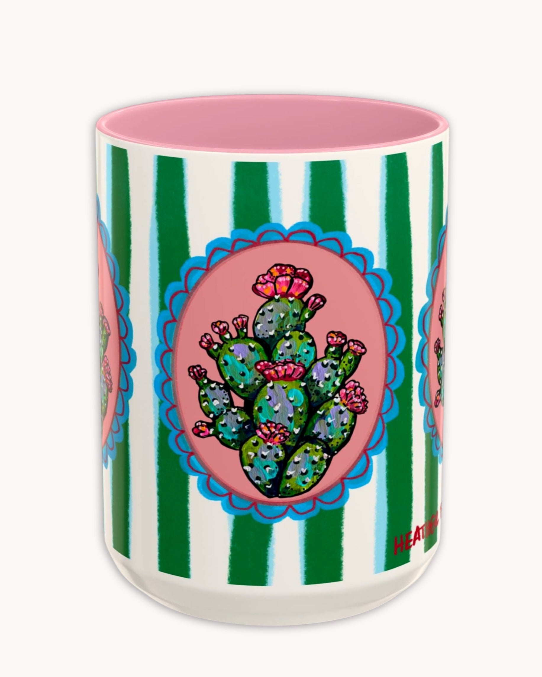 Prickly Pear Cactus Coffee Mug 15oz