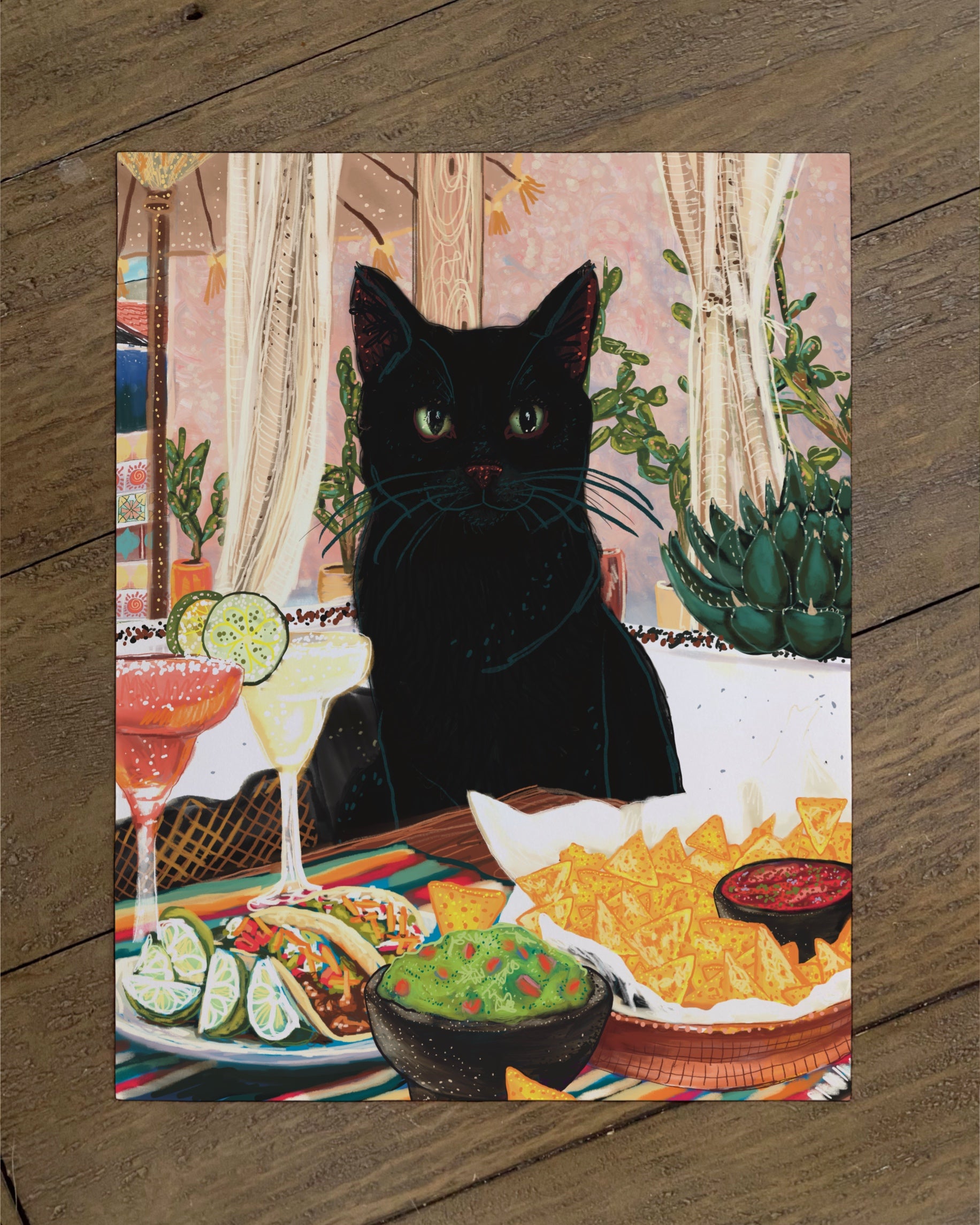 Black Cat - Build Your Own Fancy Feast Cat Paper Print