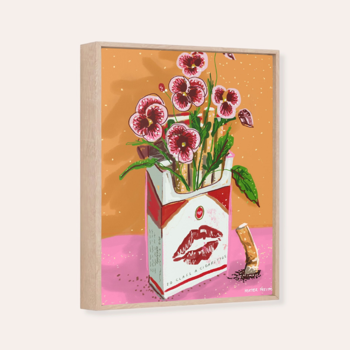 Dirt Bouquet Framed Fine Art Canvas Print