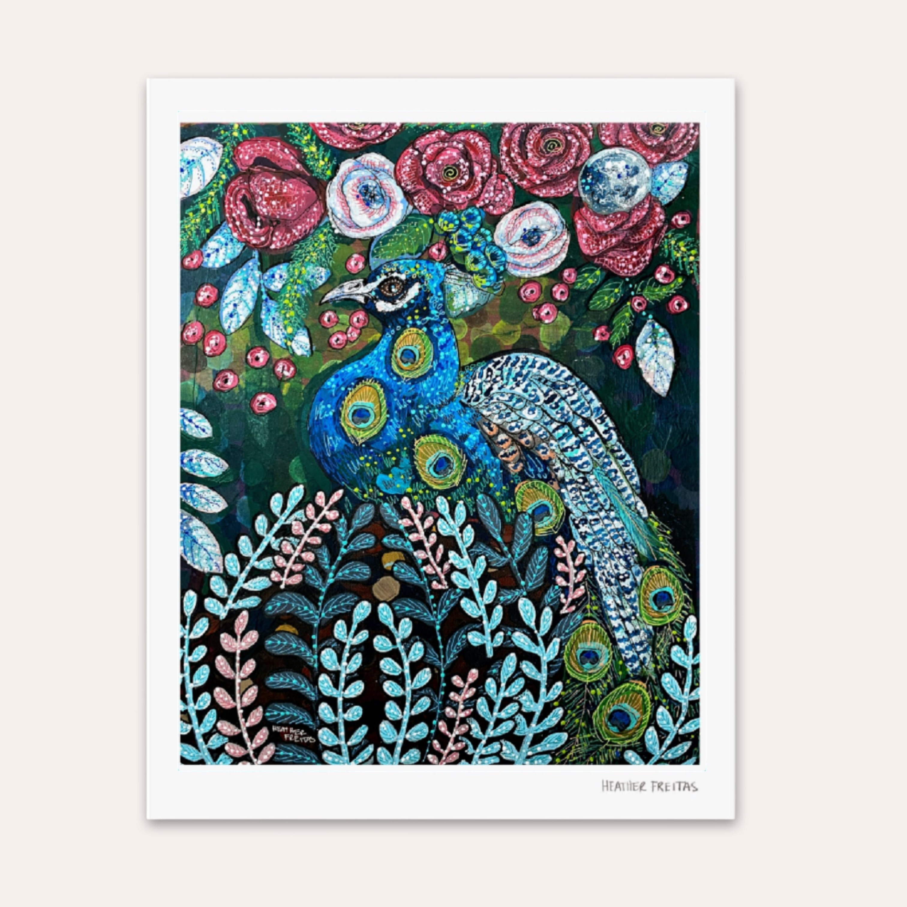 Blue Boy Peacock Fine Art Print