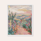 Pastel Desert Framed Fine Art Canvas Print