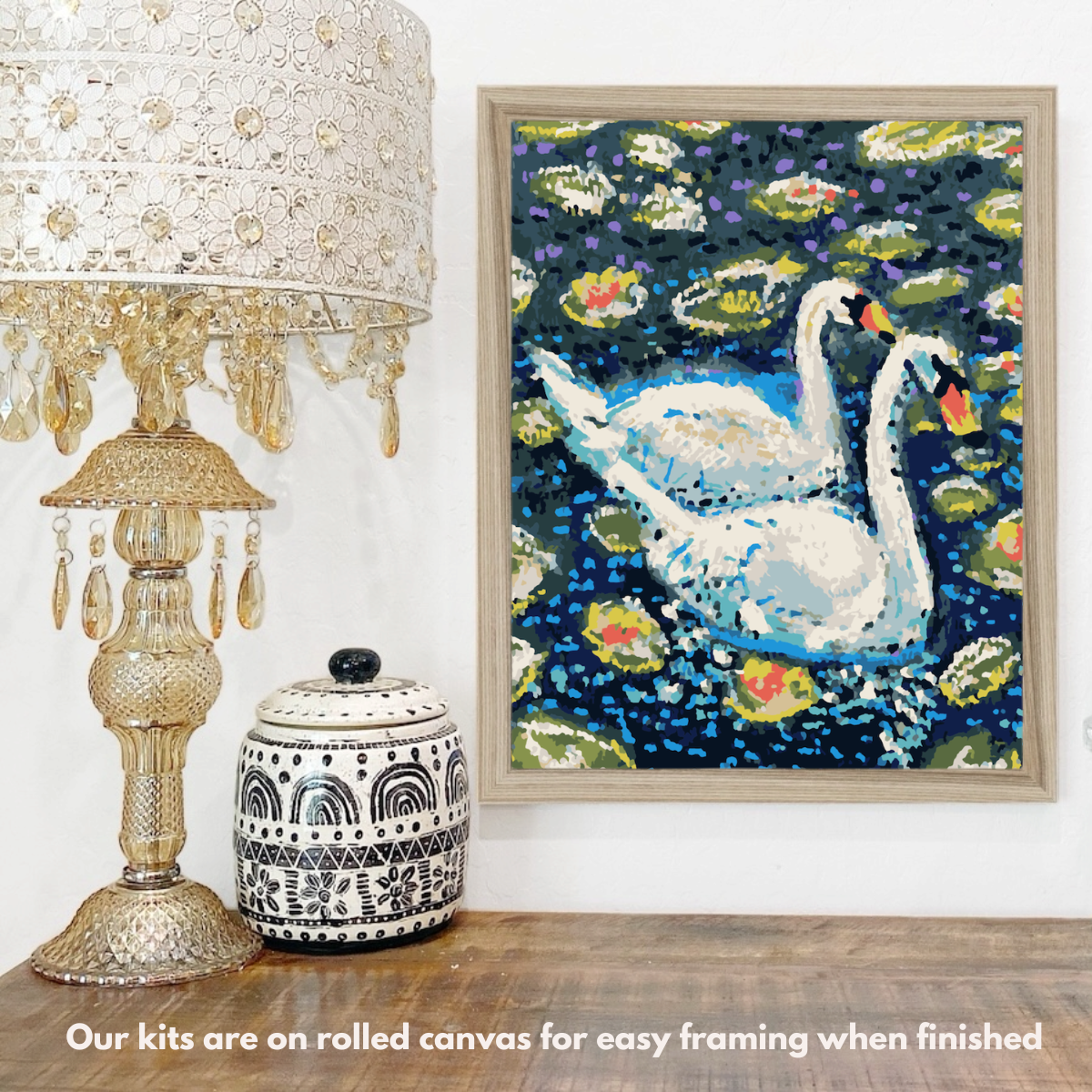 Two Swans - Paint by Numbers Kit