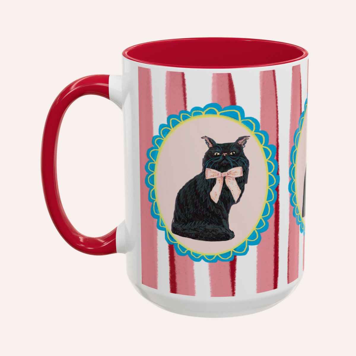 Black Persian Cat Coffee Mug 15oz