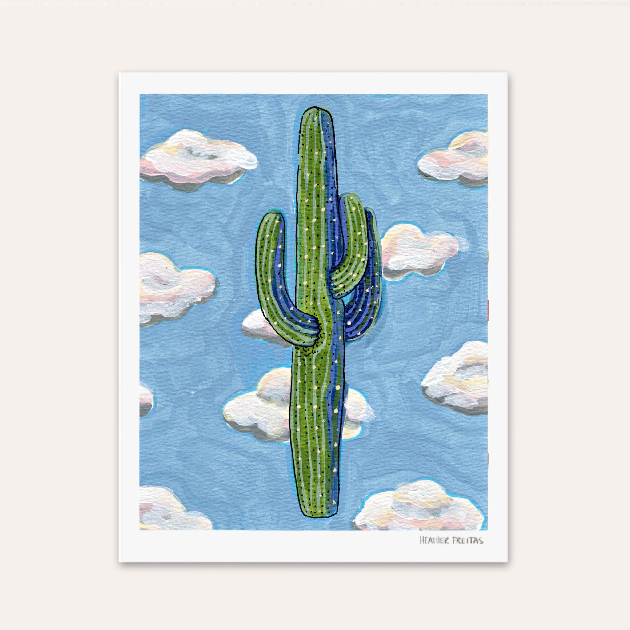 Saguaro Clouds Hand Signed Fine Art Print