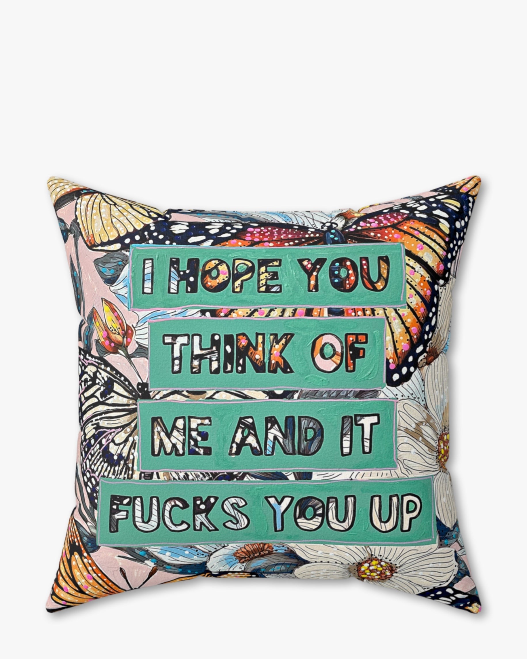 I Hope You Think Of Me Faux Suede Pillow