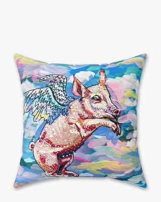Pigs Do Fly Faux Suede Pillow
