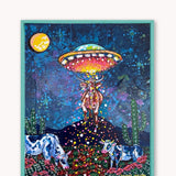 Desert Cow UFO Abduction ( Original Painting )