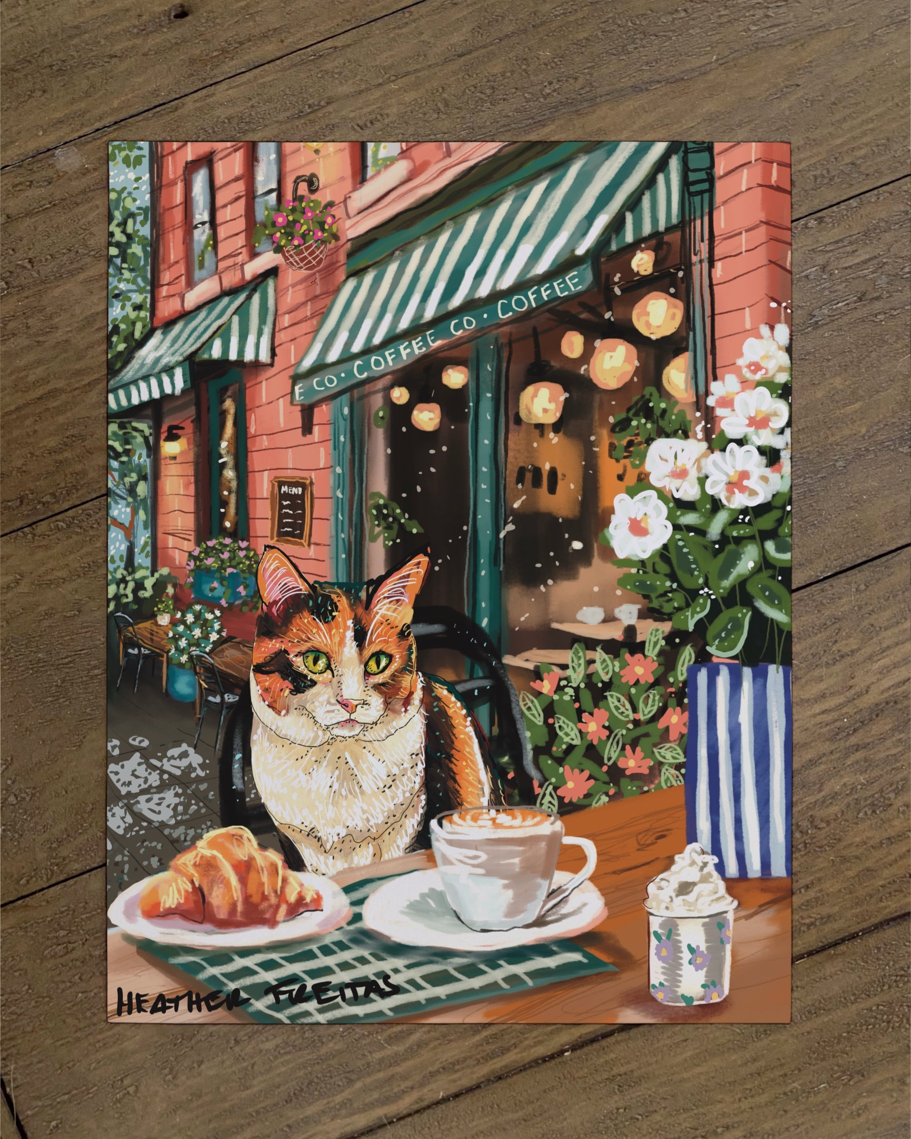 Calico - Build Your Own Fancy Feast Cat Paper Print