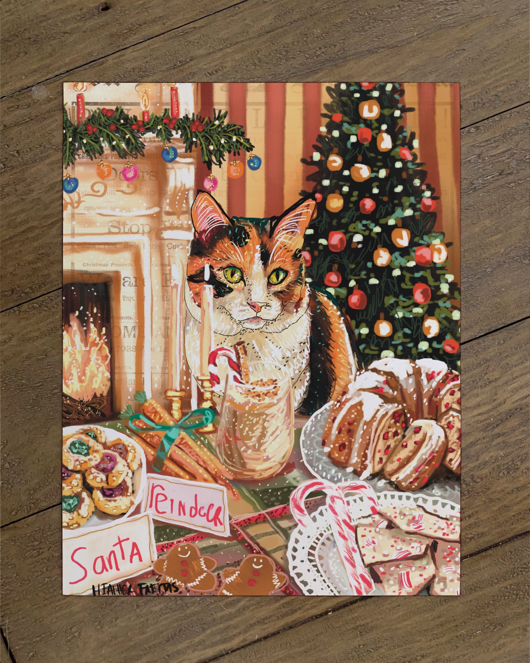 Calico - Build Your Own Fancy Feast Cat Paper Print