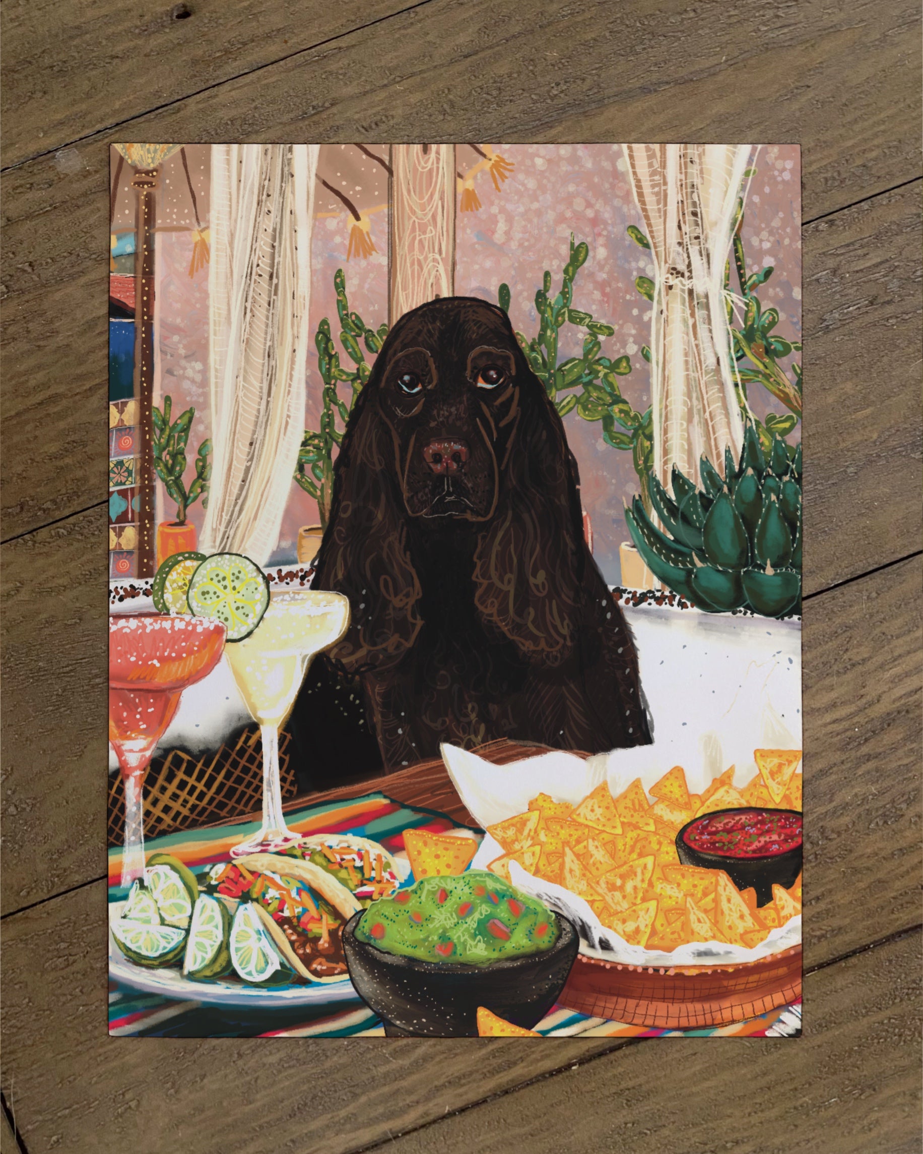 Cocker Spaniel - Build Your Own Dining Dog Paper Print