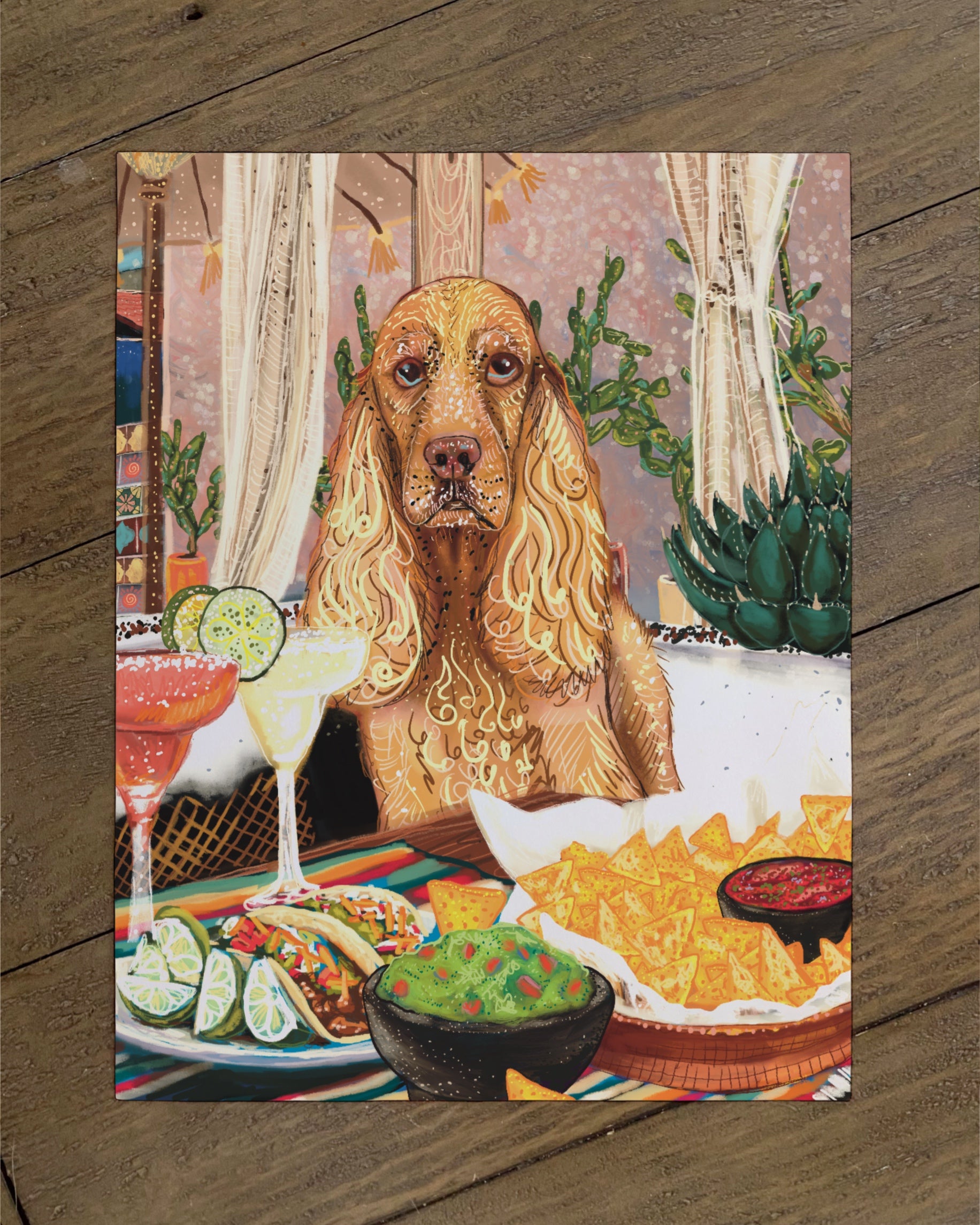 Cocker Spaniel - Build Your Own Dining Dog Paper Print